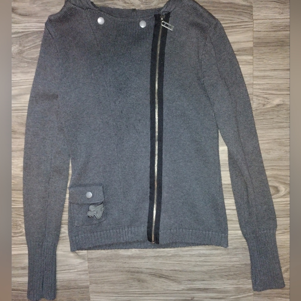 Fox zip up sweater hoodie